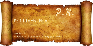 Pillisch Mia névjegykártya